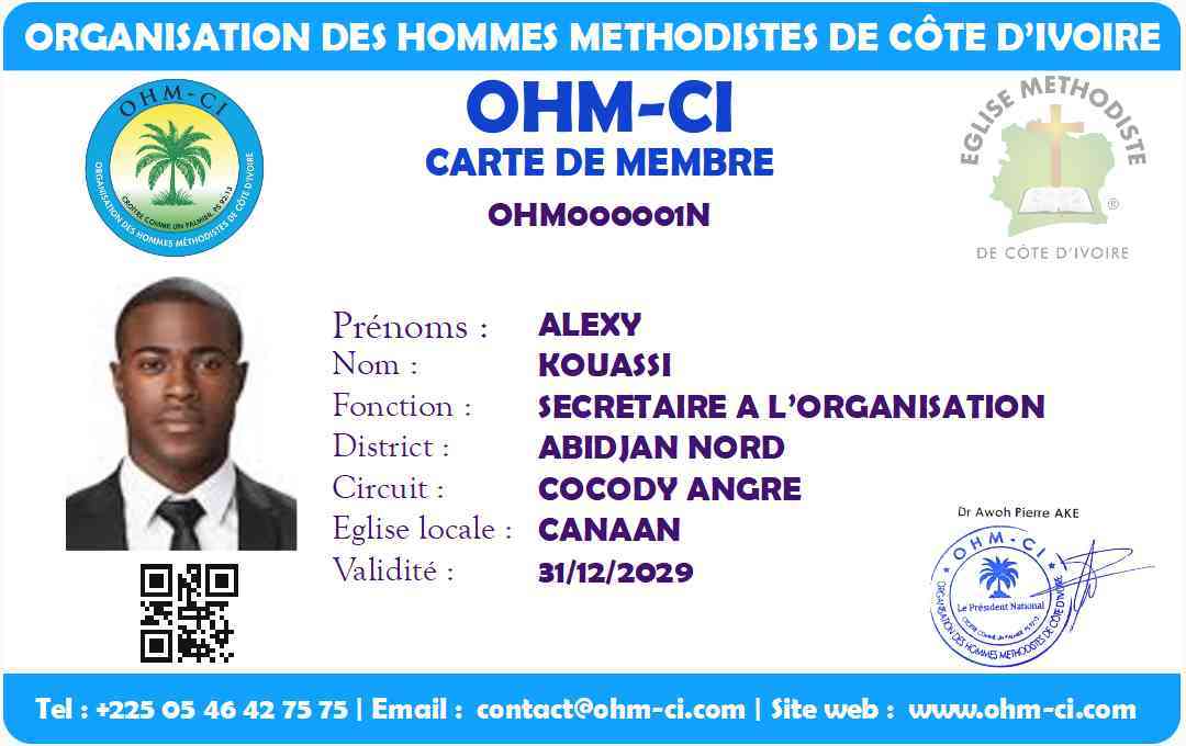Carte de membre OHM-CI